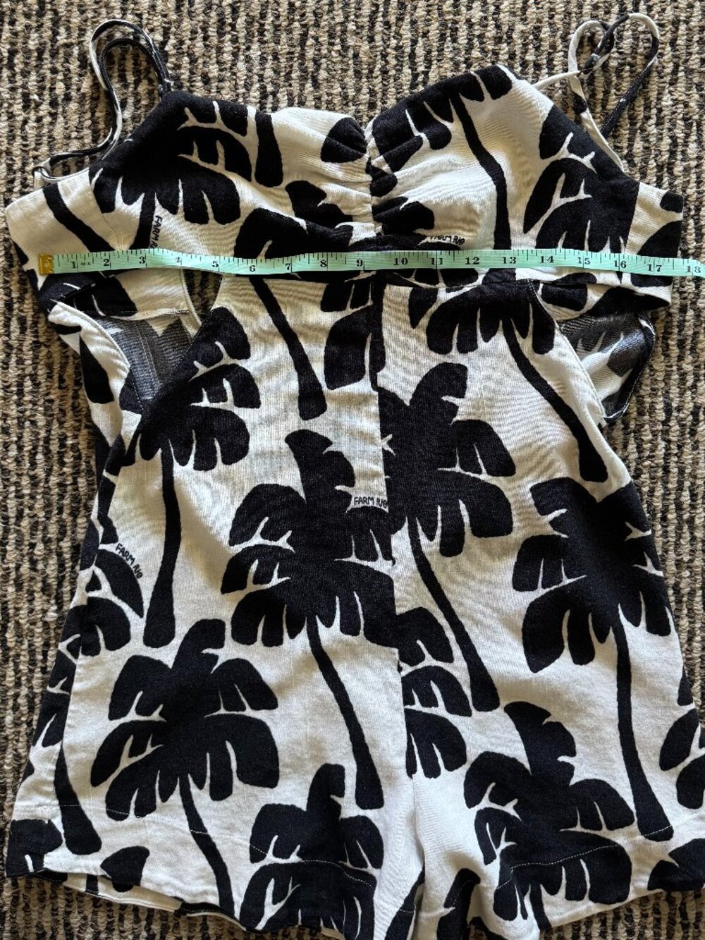 FARM Rio Palm Print Romper Size P Small - Picture 10 of 11